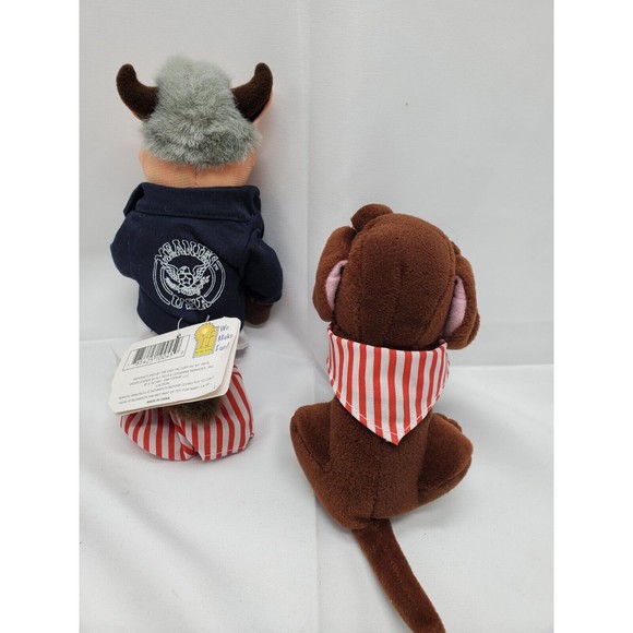 VINTAGE INFAMOUS MEANIES PLUSH BULL BILL CLINTON & BUDDY DOG MONICA UNDERWEAR - Picture 2 of 5